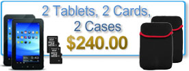 2 Tablets, 2 Cases, 2 Cards, $240