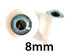 Acrylic Eyes for Animation Puppets - 8 mm